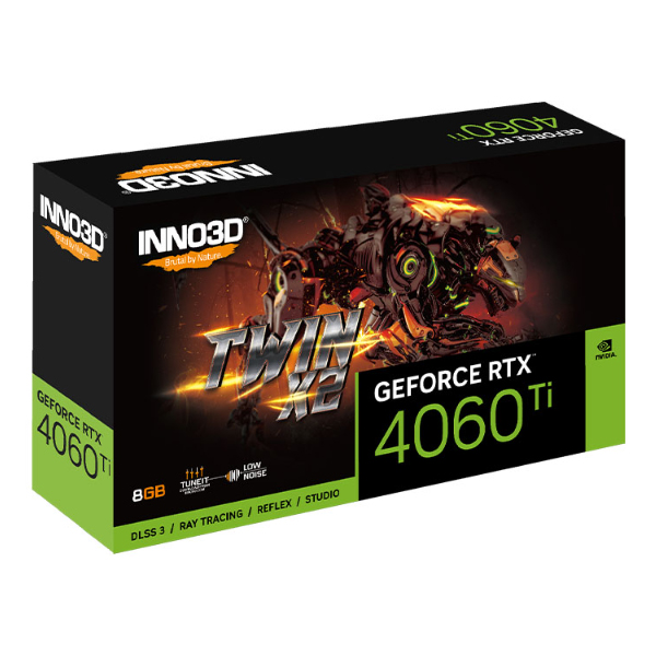 Cạc màn hình Inno3D GEFORCE RTX 4060 Ti 8GB TWIN X2