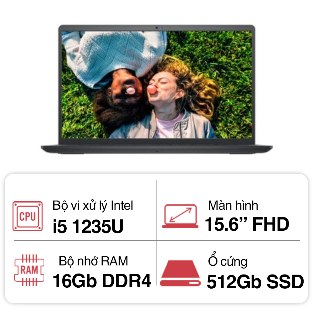 Laptop Dell Inspiron 3520 25P231 (i5 1235U/ 16GB/ 512GB SSD/15.6 inch FHD/Win 11/ Office/ Black/1Y)
