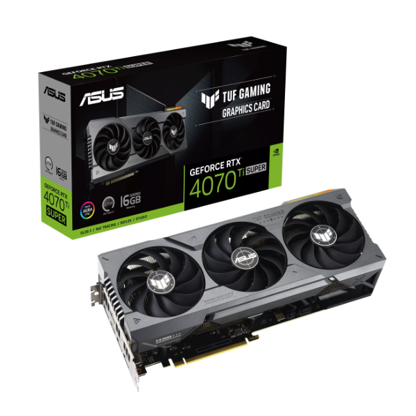 Cạc màn hình Asus TUF Gaming GeForce RTX 4070 Ti SUPER 16GB (GDDR6X/ 256 bit)
