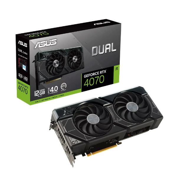 Cạc màn hình Asus Dual GeForce RTX 4070 SUPER OC Edition 12GB (GDDR6X/ 192 bit)