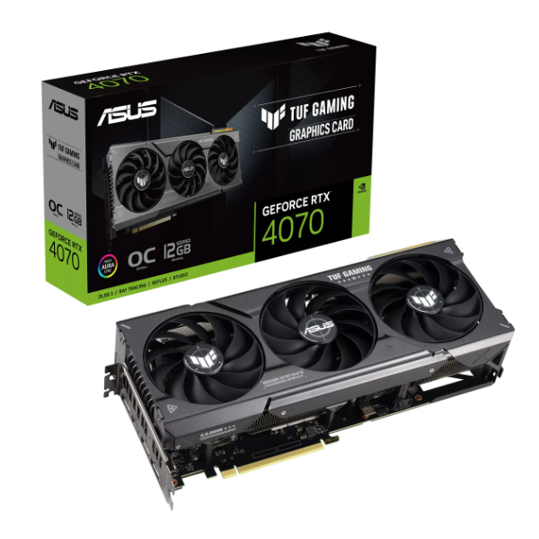 Cạc màn hình Asus TUF Gaming GeForce RTX 4070 SUPER OC Edition 12GB (GDDR6X/ 192 bit)