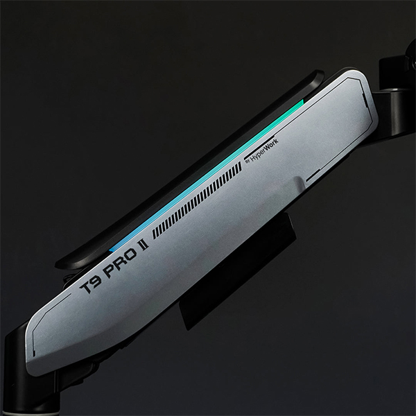 Giá treo màn hình Human motion T9 Pro 2 RGB (1 màn hình/ 22inch - 43inch/ Xám đen/ Gắn bàn)