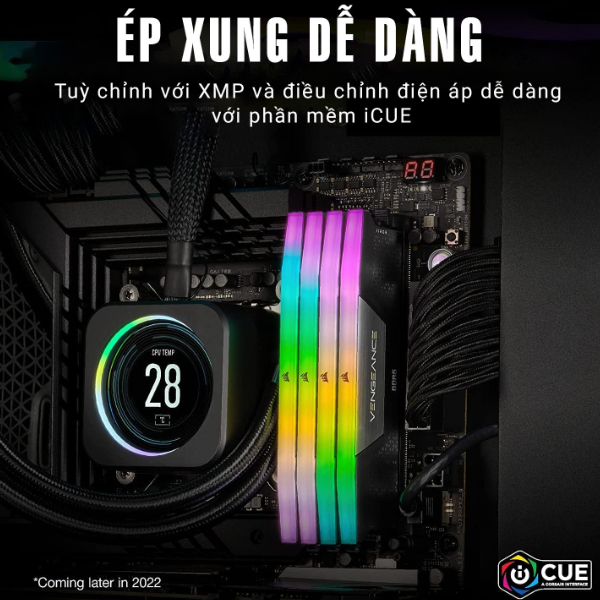 Ram desktop Corsair Vengeance RS RGB 32GB (2x16GB) DDR5 bus 6000MHz Black (CMH32GX5M2E6000C36)