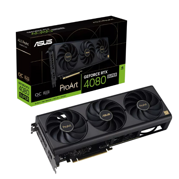 Cạc màn hình Asus ProArt GeForce RTX 4080 SUPER OC Edition 16Gb (GDDR6X/ 256 bit)