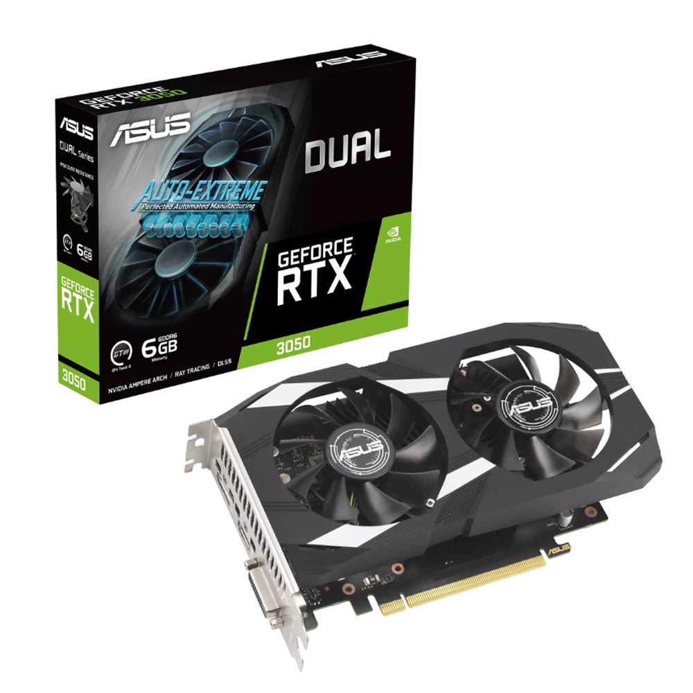 Cạc màn hình Asus Dual GeForce RTX 3050 6GB (GDDR6/ 96 bit)