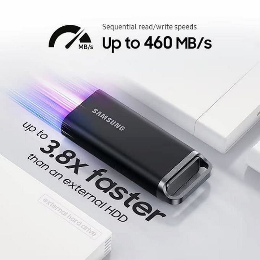 Ổ cứng di động SSD Samsung T5 EVO 4Tb MU-PH4T0S/WW (USB3.2/ 460MB/s/ 460MB/s/ Đen)