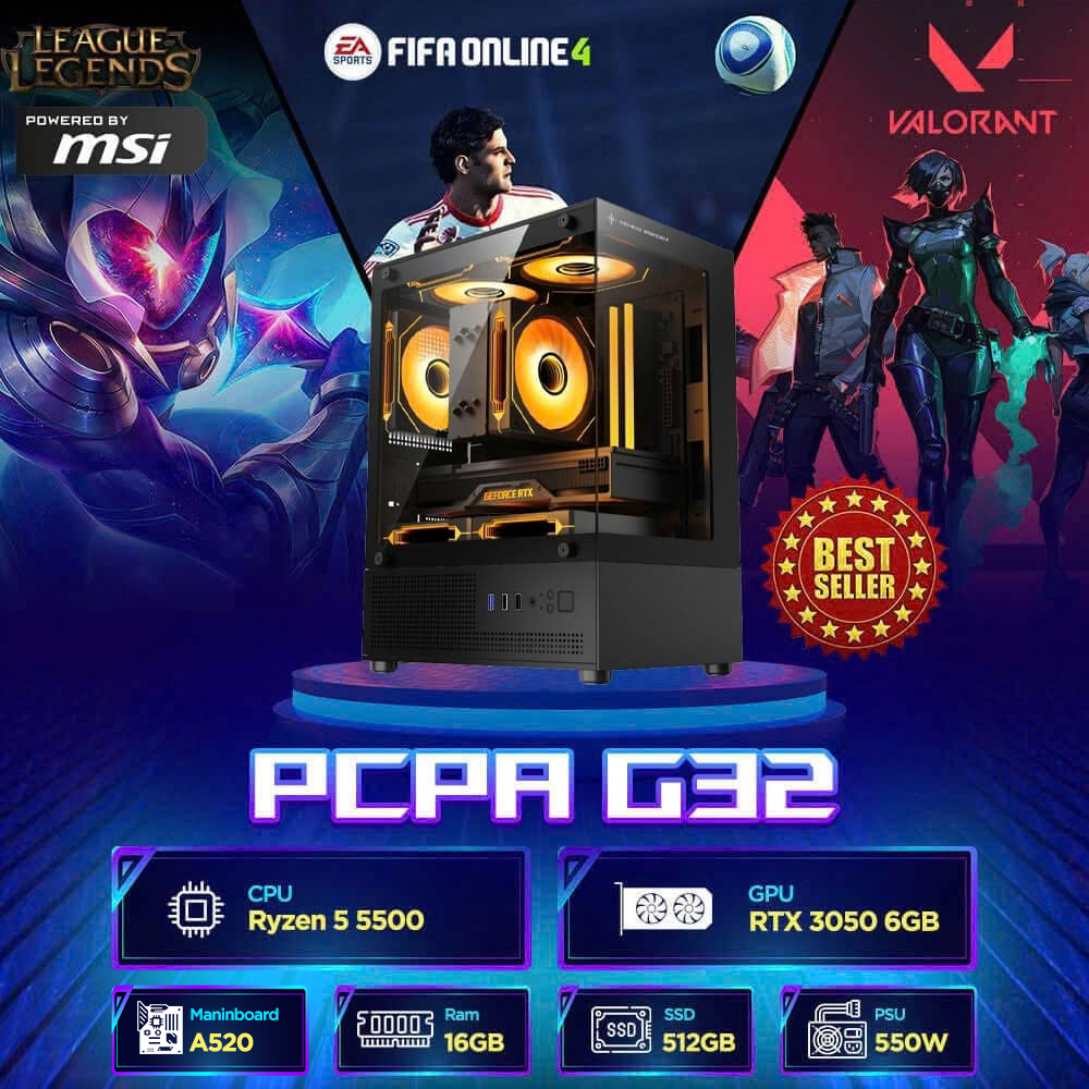 Máy tính PCPA G32 (R5 5500/16GB/RTX 3050 6Gb)