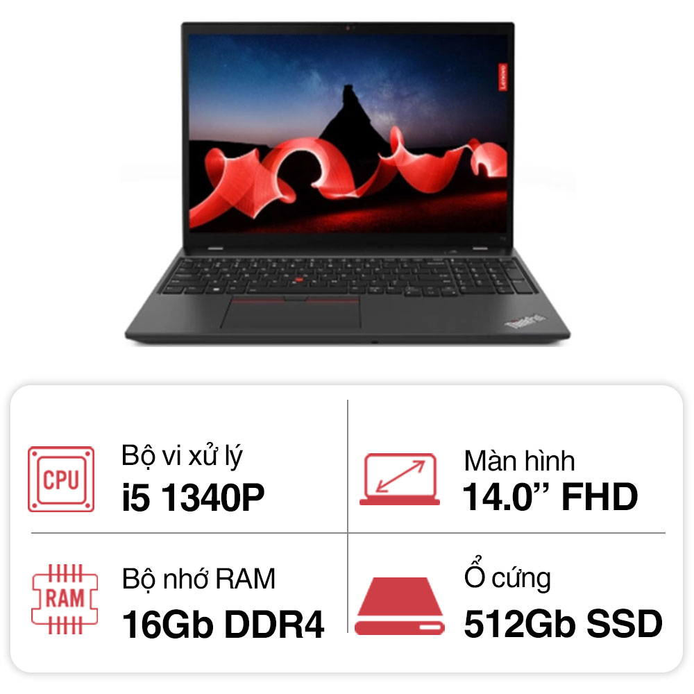 Laptop Lenovo ThinkPad L14 GEN 4 21H10039VA (i5 1340P/ 16GB/ 512GB SSD/14 inch FHD/NoOS/ Black/ Vỏ nhôm/2Y)
