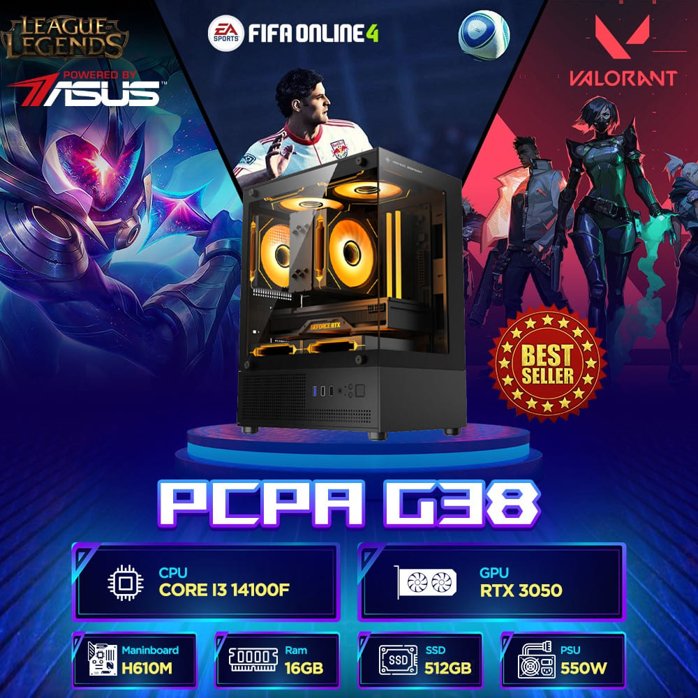 Máy tính PCPA G38 (i3 14100F/16GB/RTX 3050 6Gb)