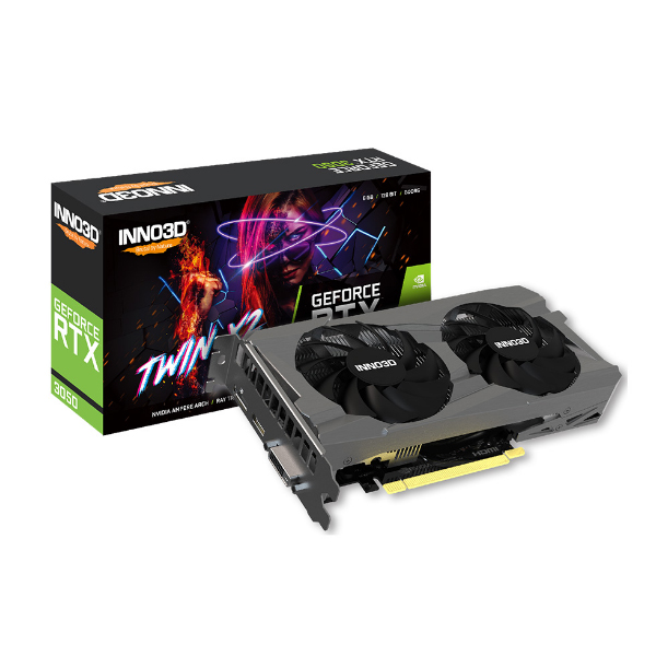Cạc màn hình Inno3D RTX 3050 TWIN X2 6GB (GDDR6/ 96 bit)