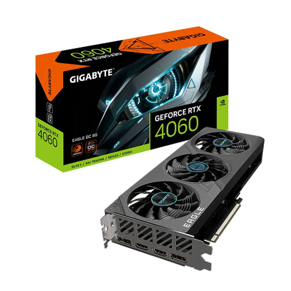Cạc màn hình Gigabyte GeForce RTX 4060 EAGLE OC (8GB/ GDDR6/ 128 bit)