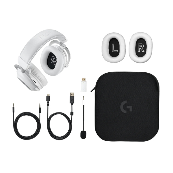 Tai nghe Gaming Logitech Không dây PRO X 2 LIGHTSPEED White 981-001270