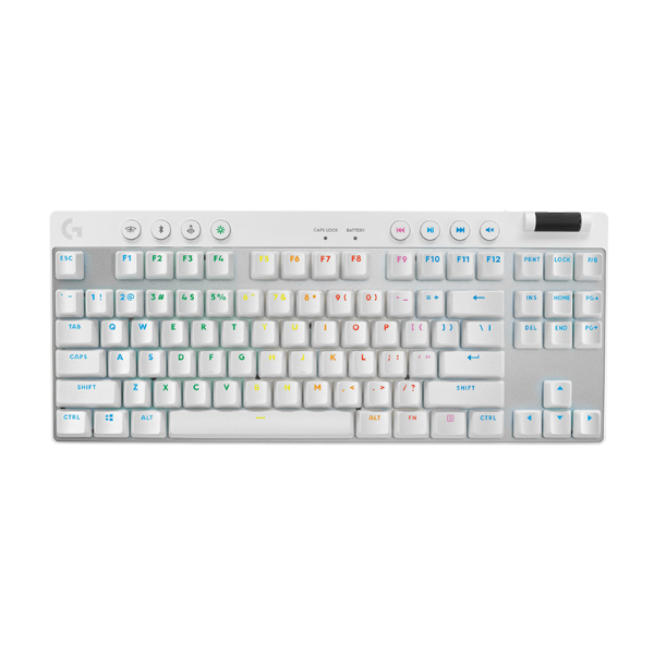 Bàn phím cơ Logitech Không dây G Pro X TKL LightSpeed Wireless White Tactile switch