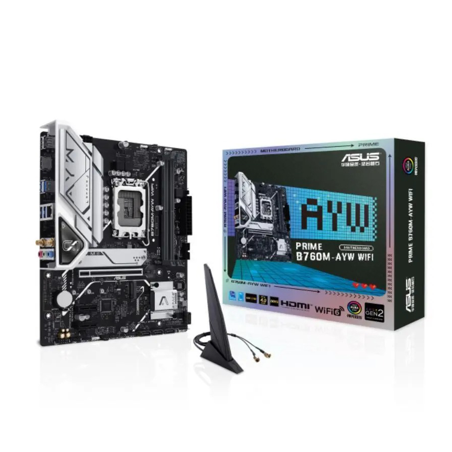 Mainboard Asus B760M-AYW WIFI (Intel B760/ Socket 1700/ M-ATX/ 2 khe ram)