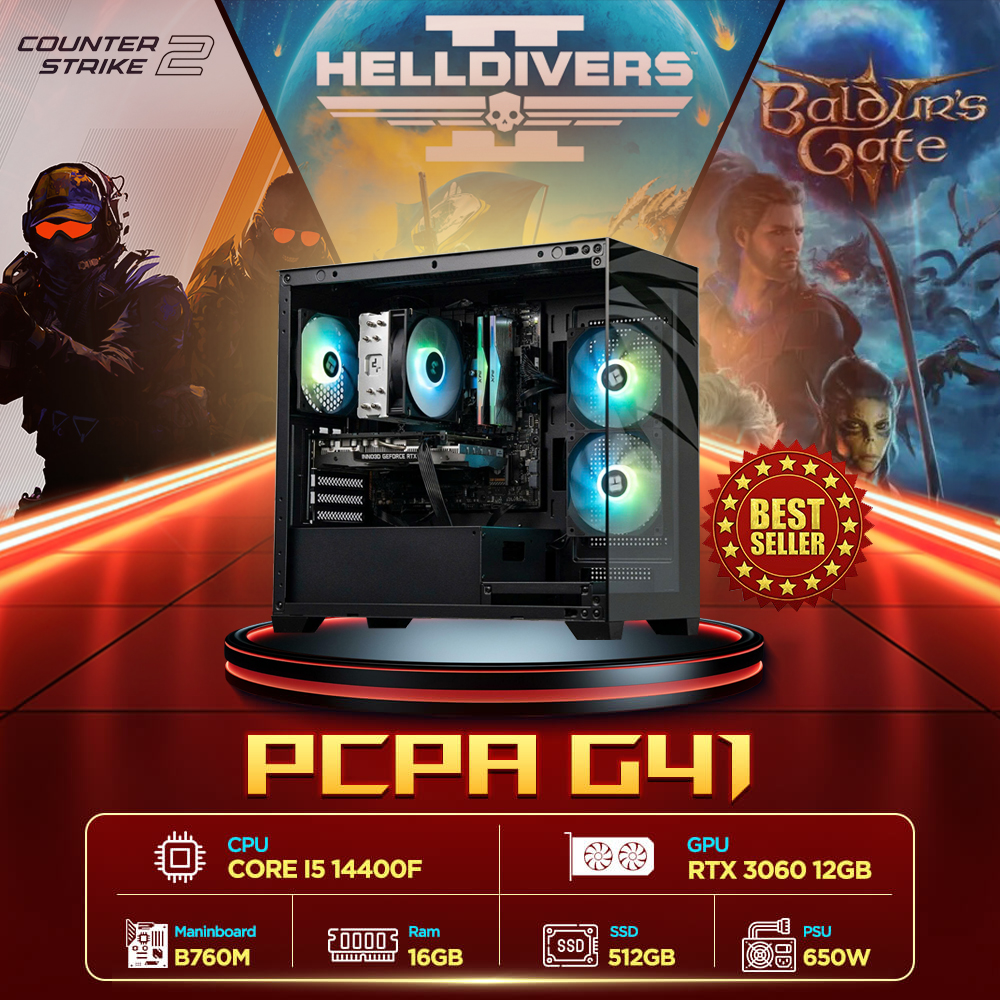 Máy tính PCPA G41 (i5 14400F/16GB/RTX 3060 12Gb/650W)