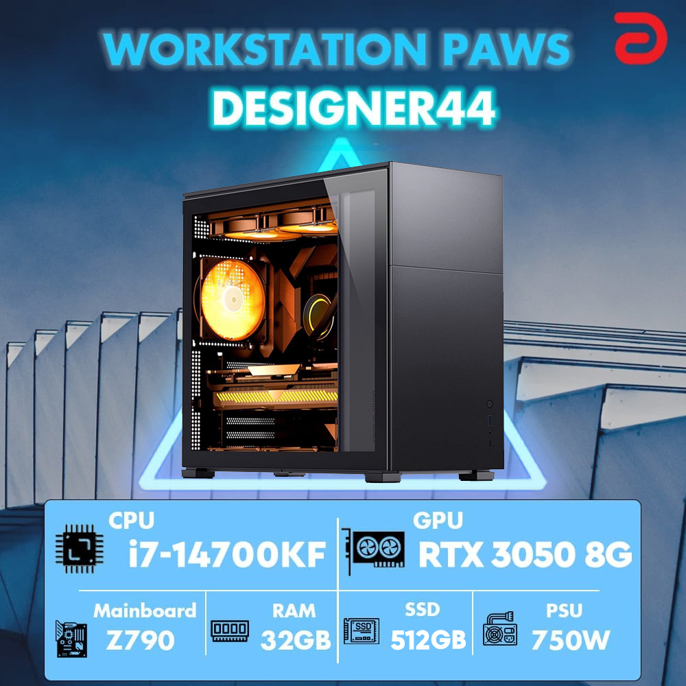 Máy tính PAWS DESIGNER 44-I7/16GB/RTX3050 8Gb