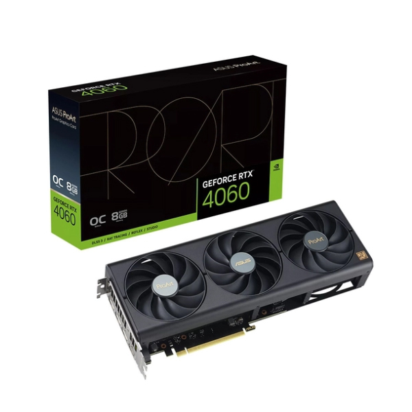 Cạc màn hình Asus ProArt GeForce RTX 4060 OC Edition (8GB/ GDDR6/ 128 bit)