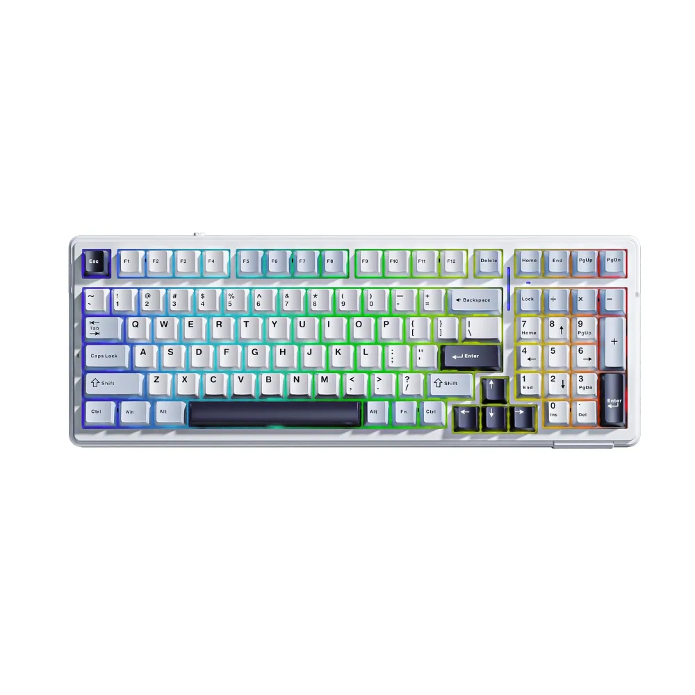 Bàn phím cơ Aula 3 MODE F99 Xanh Dương Trắng Tím Đậm Reaper switch (Bluetooth/Wireless/ LED RGB)