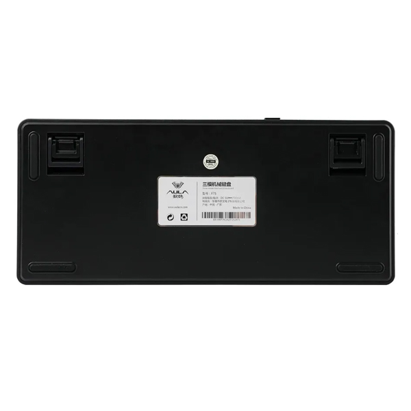 Bàn phím cơ Aula 3 MODE F75 Đen + Xanh đậm + Cam Grey Wood V3 switch (Bluetooth/Wireless/ LED RGB)