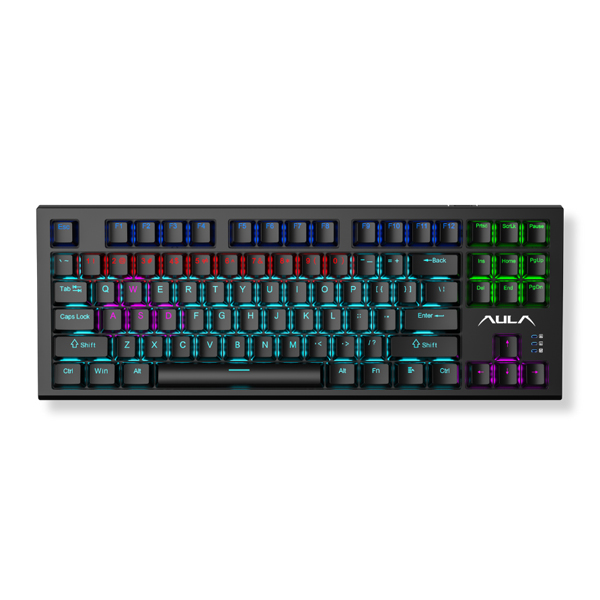 Bàn phím cơ Aula F3032 Đen Red Switch (LED RGB)