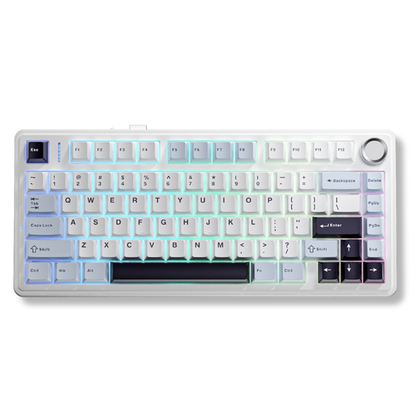 Bàn phím cơ Aula 3 MODE F75 Xanh + trắng + tím đậm Ice Vein switch