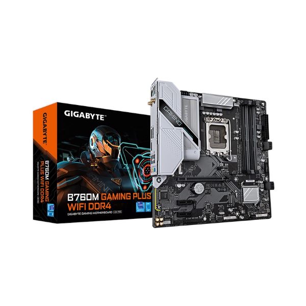 Mainboard Gigabyte B760M GAMING PLUS WIFI DDR4 (Intel B760/ Socket 1700/ M-ATX/ 4 khe ram)
