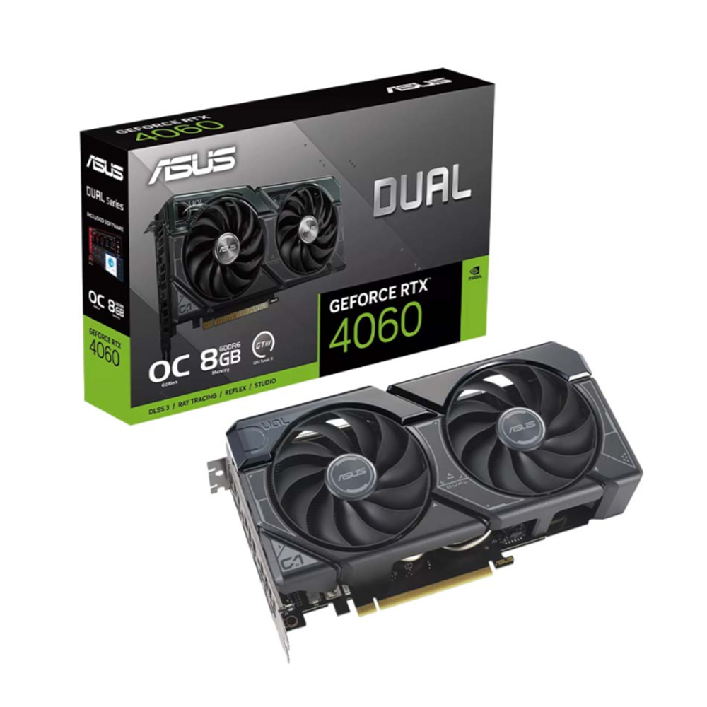 Cạc màn hình Asus Dual GeForce RTX 4060 V2 OC Edition 8GB (GDDR6/ 128 bit)