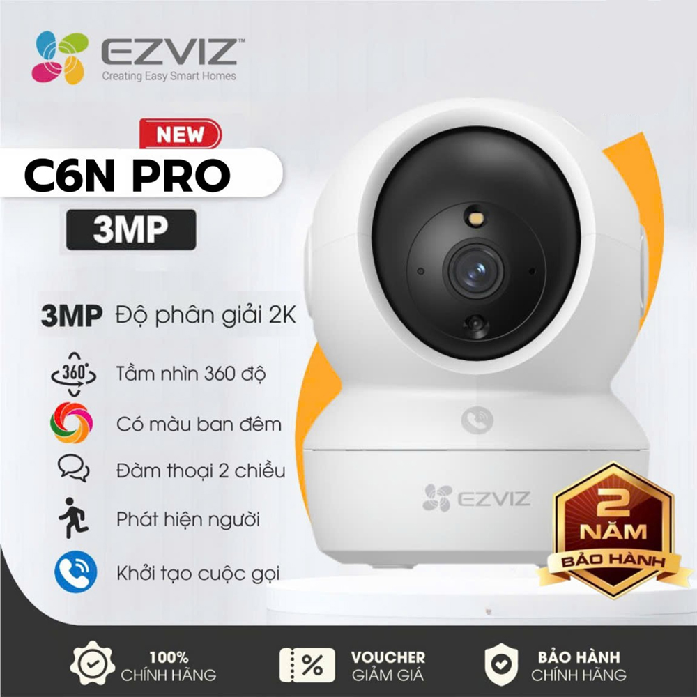 Camera ip wifi EZVIZ C6N PRO (2K 3MP/ Quay quét)
