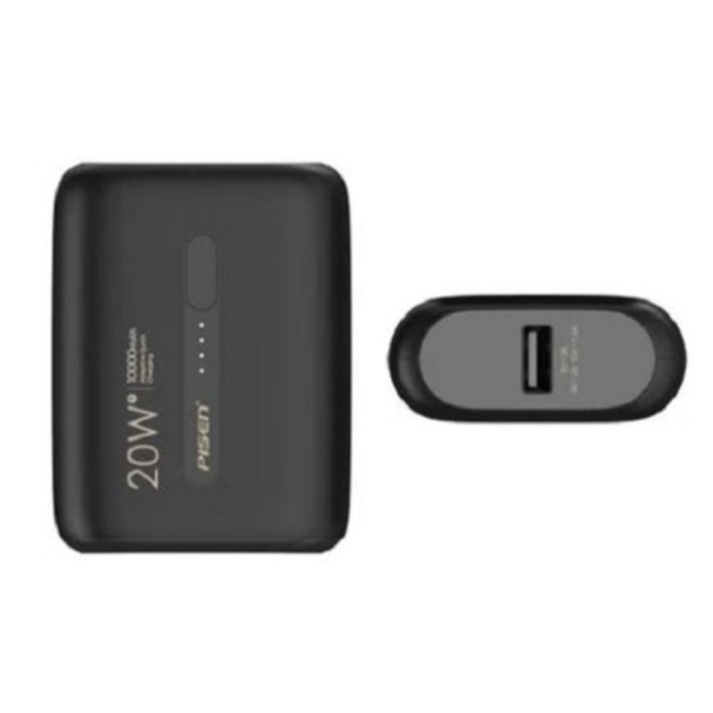 Pin sạc dự phòng Pisen 10.000 mAh  QUICK-Power Tiny TS-D304 20W Màu đen