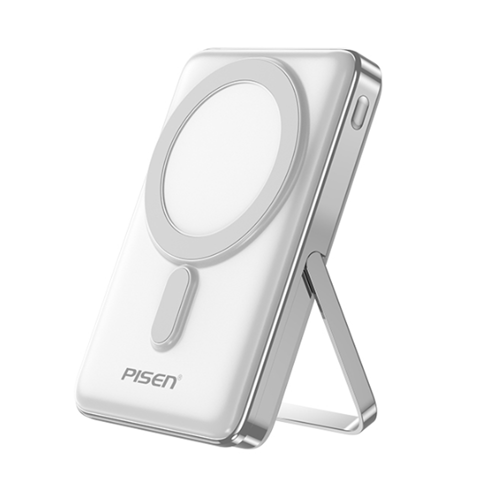 Pin sạc dự phòng không dây Pisen 10.000 mAh QUICK - POWERMag Digital TP-D080 30W Màu trắng