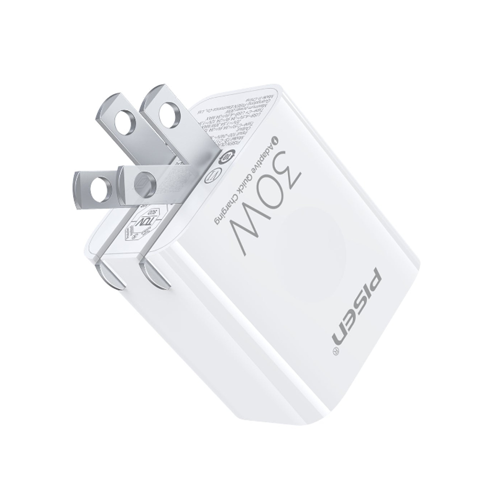 Củ sạc Pisen 2 cổng type C USB 30W TS-C171