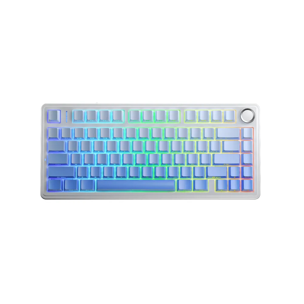 Bàn phím cơ Aula 3 MODE F75/ F75 PRO Trắng xanh dương gradient Seiya/Star Vector Switch