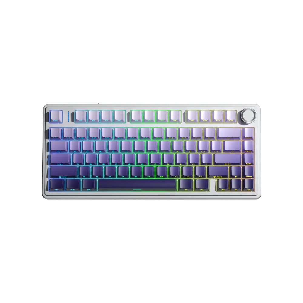 Bàn phím cơ Aula 3 MODE F75/ F75 PRO Trắng+tím gradient Star Vector switch