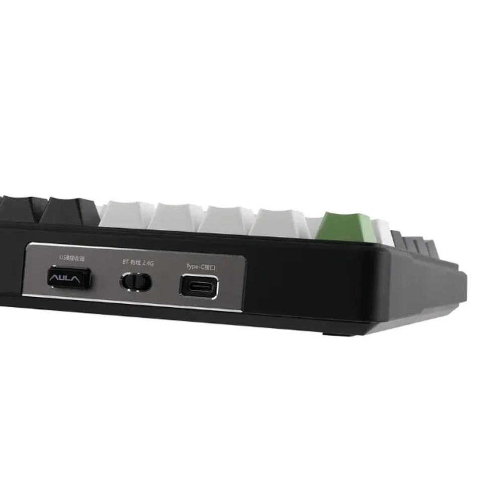 Bàn phím cơ Aula 3 MODE F99 đen + trắng + xanh lá Whale Sea switch (Bluetooth/Wireless/ LED RGB)