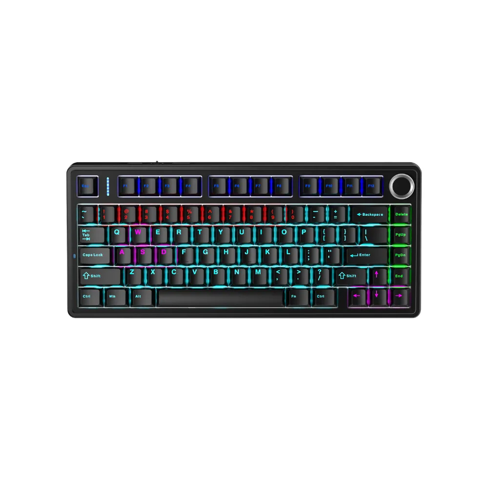 Bàn phím cơ Aula F75 Đen Blue Switch (LED RGB/ Đen)