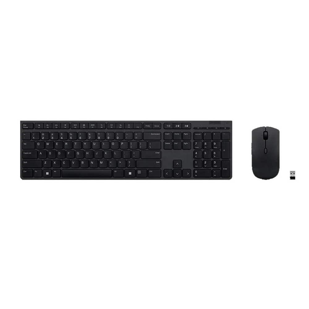 Bộ bàn phím chuột không dây Lenovo Professional Rechargeable 4X31K03931 (Bluetooth/Wireless/ Pin sạc/ Đen)