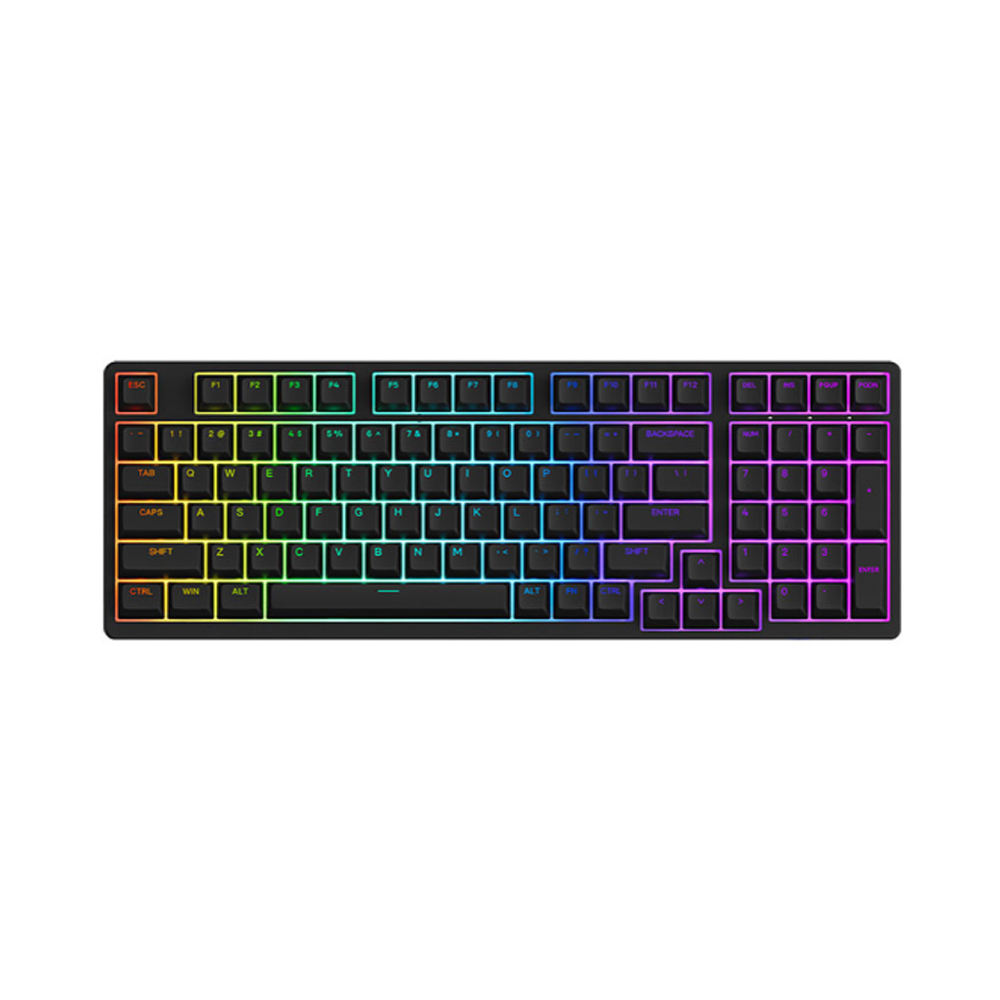 Bàn phím Gaming không dây AKKO 3098B Plus Black ,Akko switch v3 - Cream Yellow Pro (LED RGB)