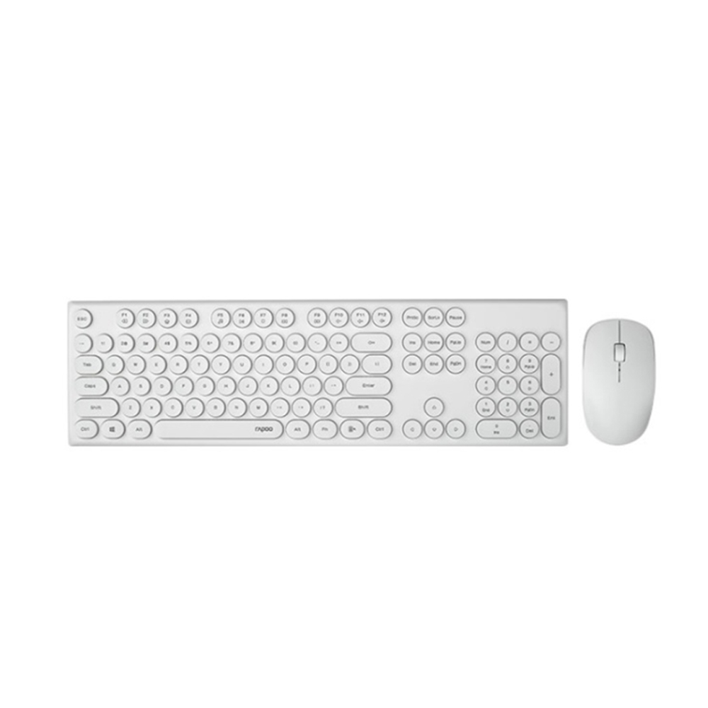 Bộ bàn phím chuột không dây Rapoo X260S - Màu trắng