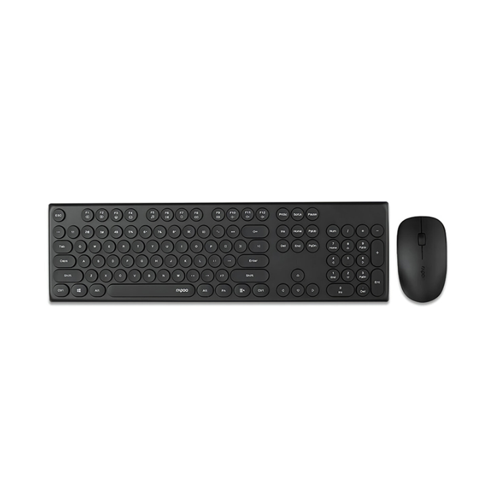 Bộ bàn phím chuột không dây Rapoo X260S - Màu đen