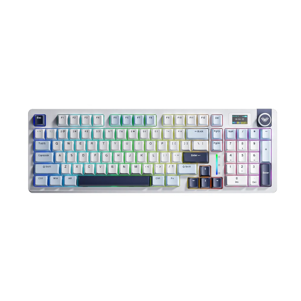 Bàn phím cơ Aula 3 MODE S98 PRO Xanh dương + trắng + tím đậm Caramel Latte switch (Bluetooth/Wireless/ LED RGB)