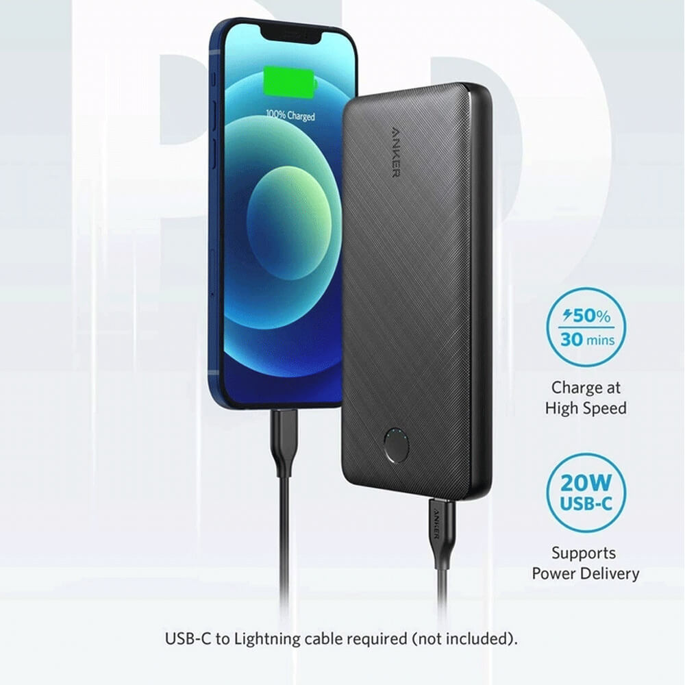 Pin sạc dự phòng ANKER 20.000mAh PowerCore Essential PD-A1287 20W màu đen