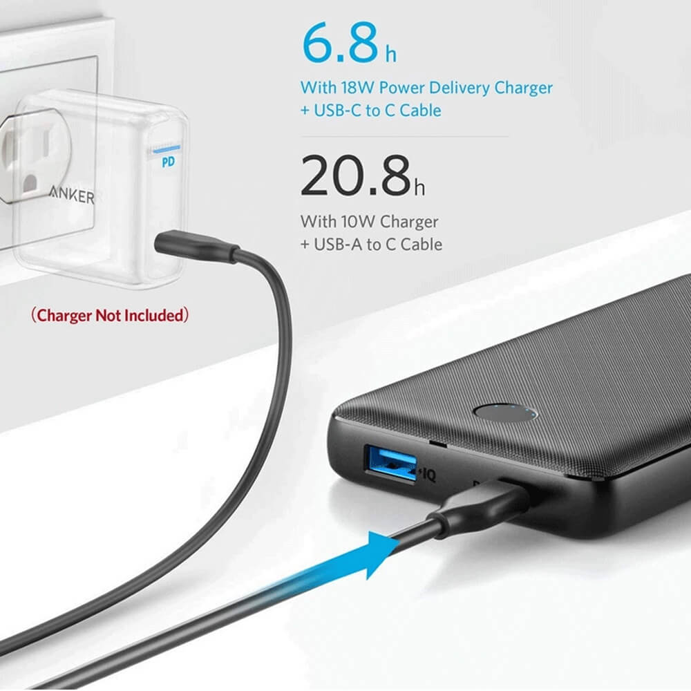 Pin sạc dự phòng ANKER 20.000mAh PowerCore Essential PD-A1287 20W màu đen