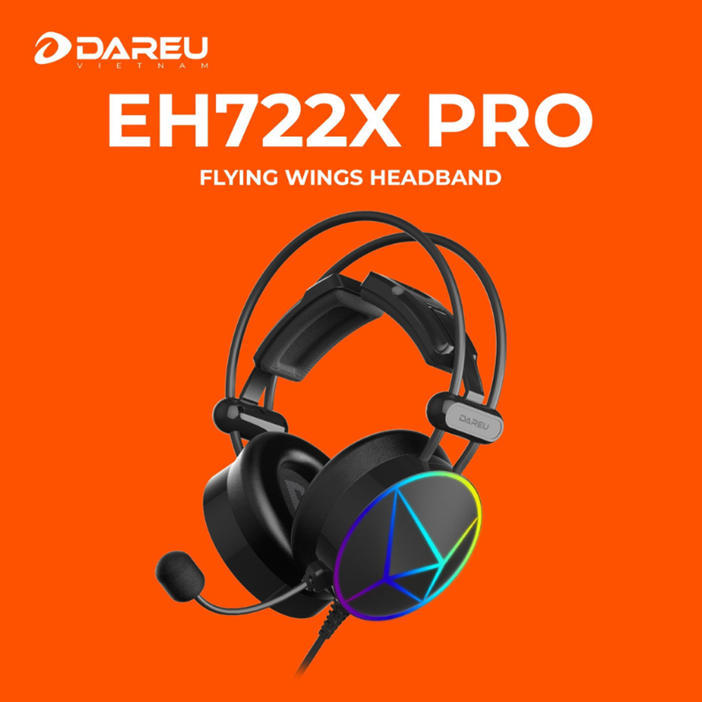 Tai nghe có dây Gaming Dareu EH722X PRO MULTI-LED (Chụp tai/ USB)