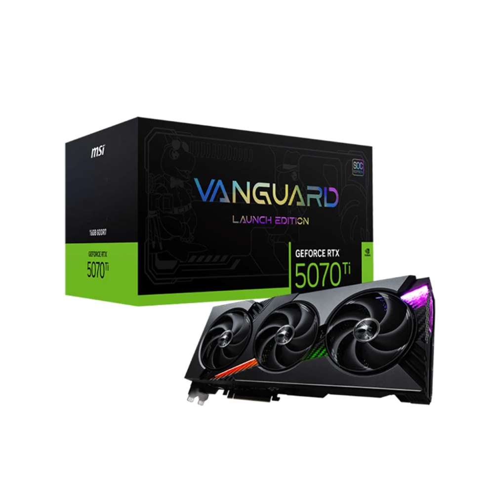 Cạc màn hình MSI GeForce RTX 5070 Ti 16G VANGUARD SOC LAUNCH EDITION (GDDR7/ 256 bit)