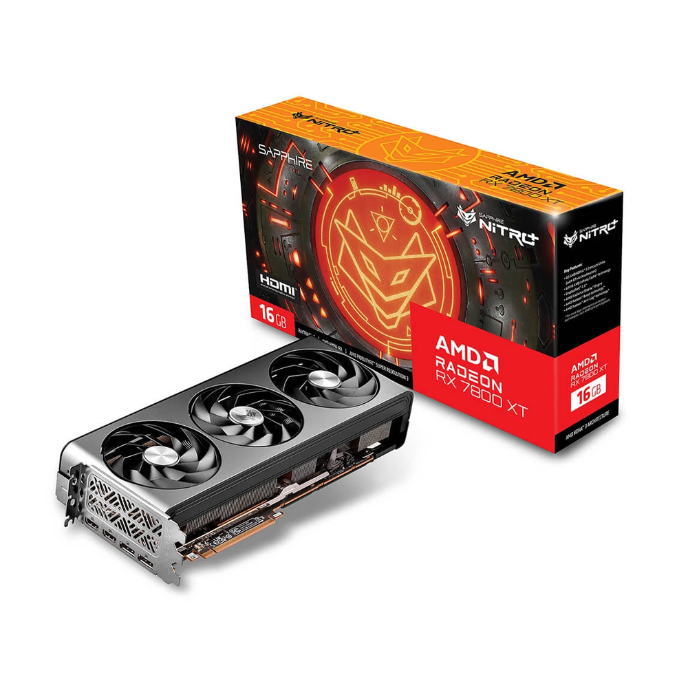 Cạc màn hình Sapphire NITRO+ AMD RADEON RX 7800 XT GAMING OC (16GB/ GDDR6/ 256 bit)