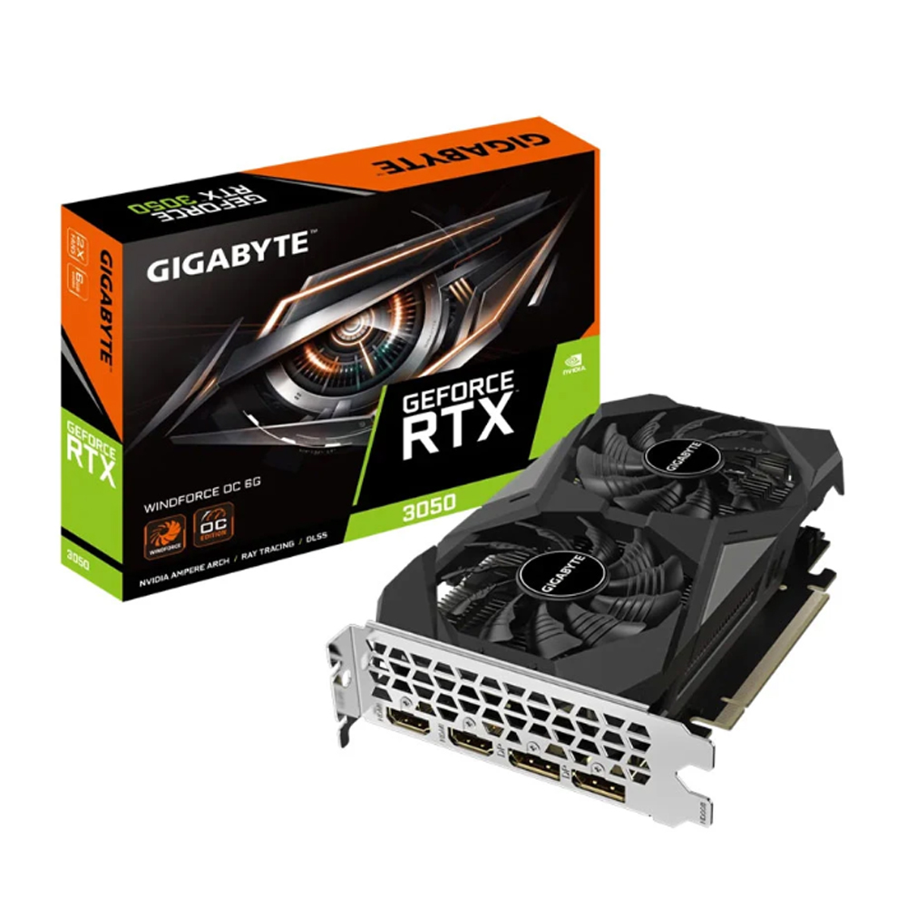 Cạc màn hình Gigabyte GeForce RTX 3050 WINDFORCE OC V2 6GB (N3050WF2OC V2-6GD)