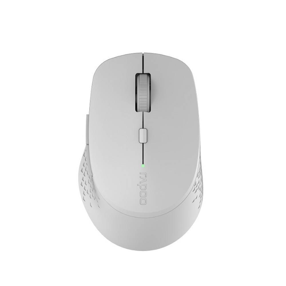 Chuột không dây Rapoo M300 Silent - Trắng Xám (Bluetooth/Wireless)