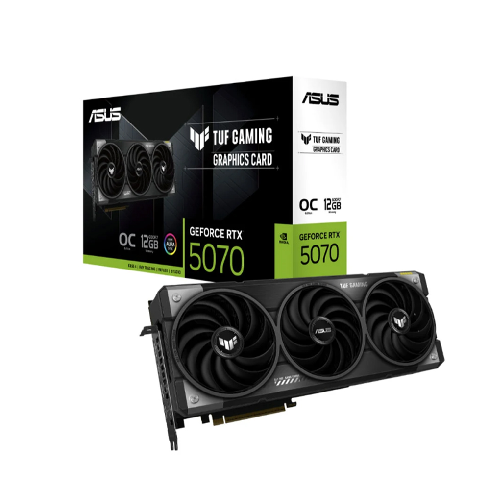 Cạc màn hình Asus TUF Gaming GeForce RTX 5070 12GB OC Edition (GDDR7/ 192 bit)