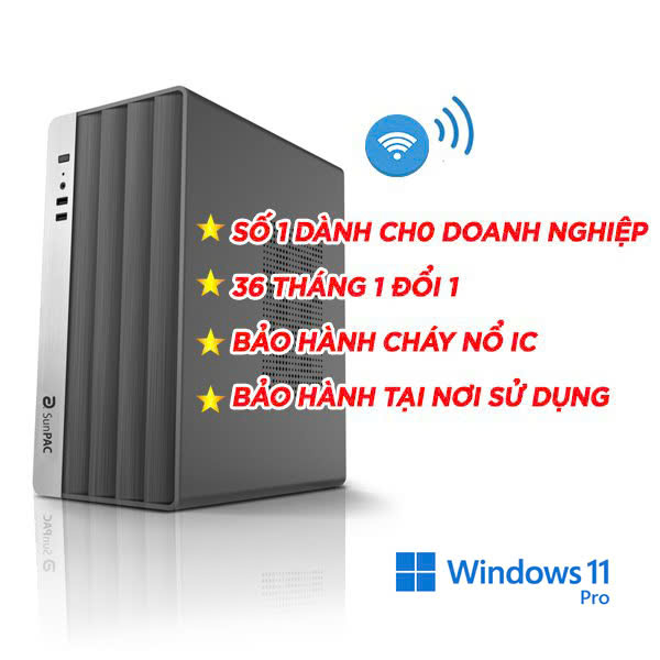 PC Sunpac I71362W-16S5OS (I7 13620H/ 16GB/ 512GB SSD/ Wifi + BT/ Win 11 Pro/ 3Y)