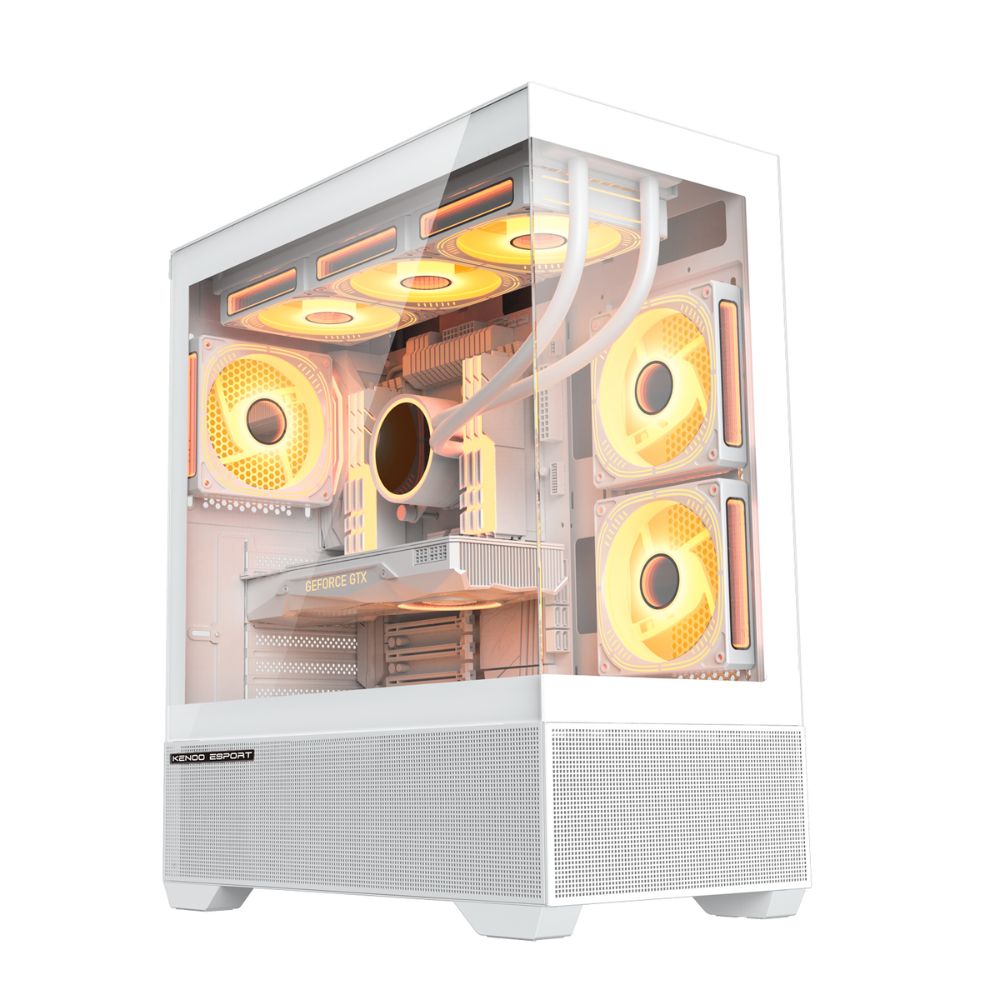 Vỏ máy tính KENOO ESPORT AK400 - Màu trắng (Mid Tower/ ATX)